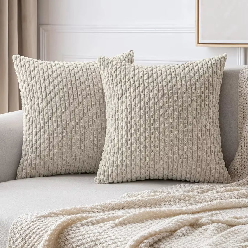 45CM Throw Pillow,Soft Boho Striped Fall Pillow Modern Farmhouse Home Decor for Couch Bed Sofa,Winter Spring