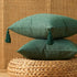 Solid Linen Pillow/Cushion Covers European with Tassels Throw Pillow Sham 18X18Inch Home Decor Square Decorative for Couch Kids