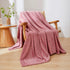 Solid Color Flannel Blanket Bedspread for Air-Condition Room with Machine Washable Faux Fur Sofa Cover Soft Plaid Blankets
