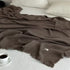 1Pc Blanket 100% Cotton Sofa Towel Tassels Bed Linen Solid Color Shawl Manta Skin-Friendly Plaid Home Blankets