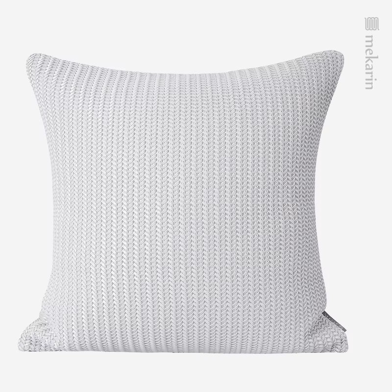 Black and White Hand Woven Cushion Sofa Waist Cushion Home Office Living Room Car Pillow Fashion Outdoor Cushion