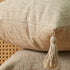 Solid Linen Pillow/Cushion Covers European with Tassels Throw Pillow Sham 18X18Inch Home Decor Square Decorative for Couch Kids