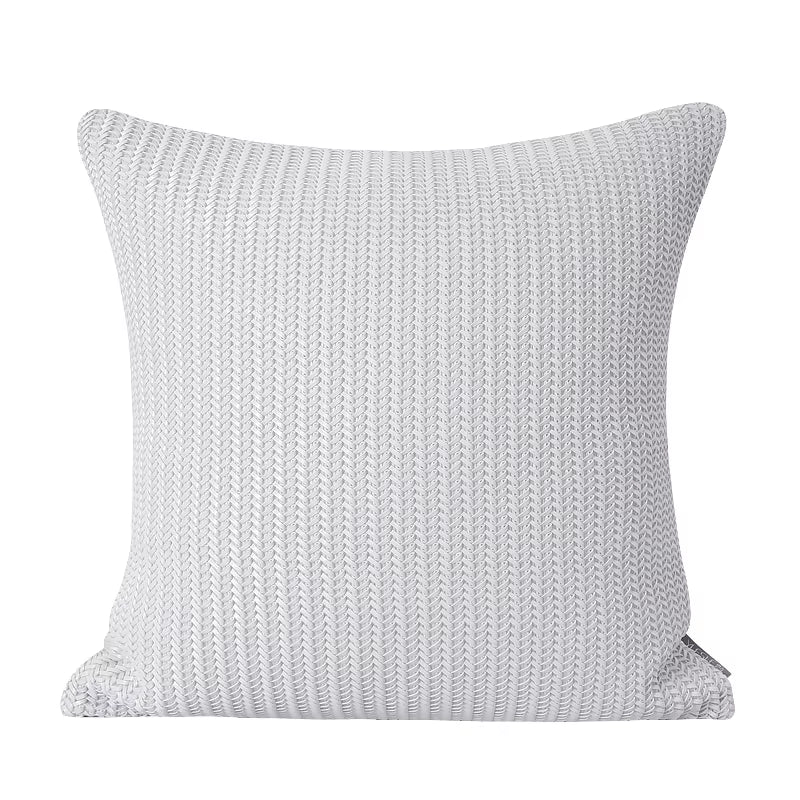 Black and White Hand Woven Cushion Sofa Waist Cushion Home Office Living Room Car Pillow Fashion Outdoor Cushion