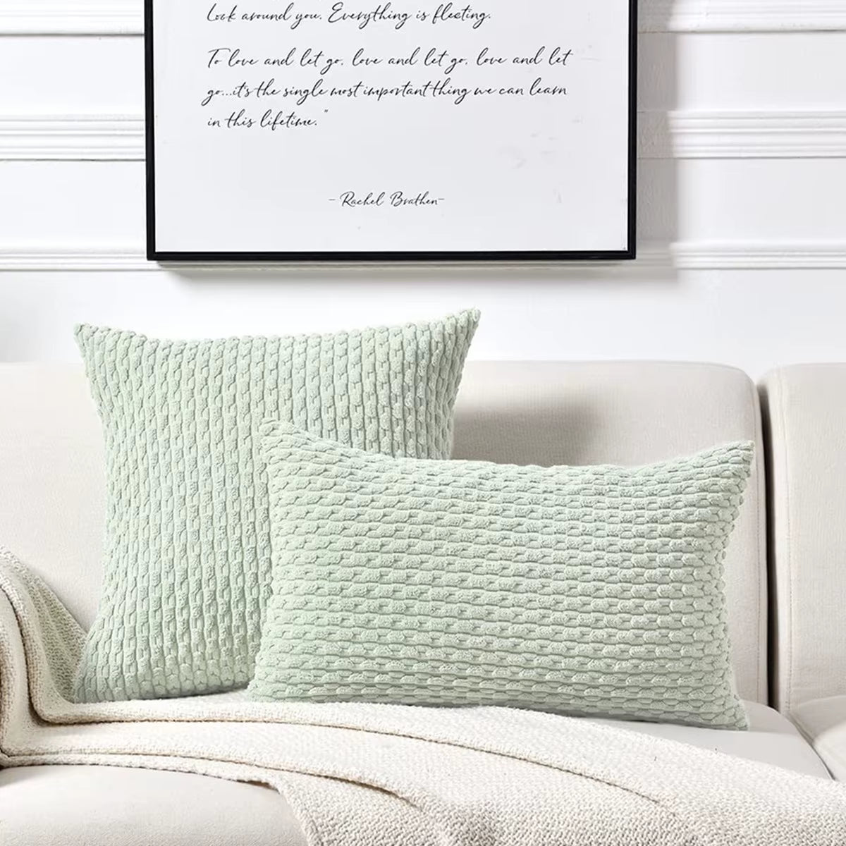 45CM Throw Pillow,Soft Boho Striped Fall Pillow Modern Farmhouse Home Decor for Couch Bed Sofa,Winter Spring