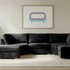 Bishop U Shape  Full back Sofa Plush velvet