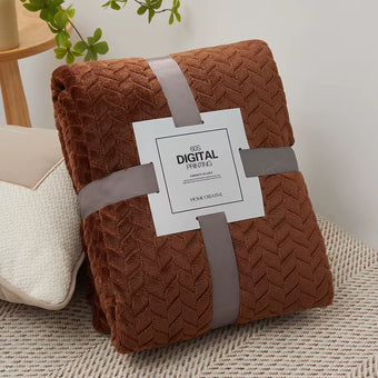 Solid Color Flannel Blanket Bedspread for Air-Condition Room with Machine Washable Faux Fur Sofa Cover Soft Plaid Blankets