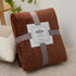 Solid Color Flannel Blanket Bedspread for Air-Condition Room with Machine Washable Faux Fur Sofa Cover Soft Plaid Blankets