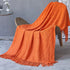 Chritmas Green Blankets Large Knitted Tassel Throw for Bed Chair Sofa Couch Cover All-Season Blanket Home Decor Soft Comfortable