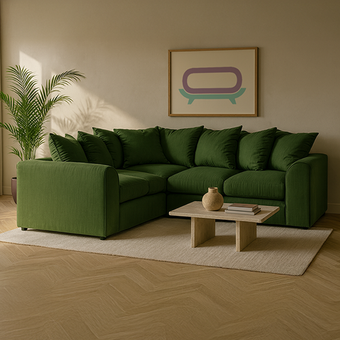 Dylan Scatter back | Plush Velvet Corner Sofa