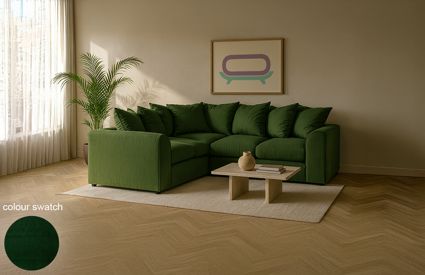 Dylan Scatter back | Plush Velvet Corner Sofa