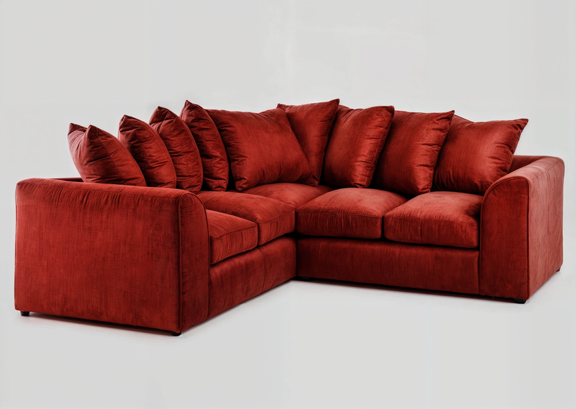 Dylan Scatter back | Plush Velvet Corner Sofa
