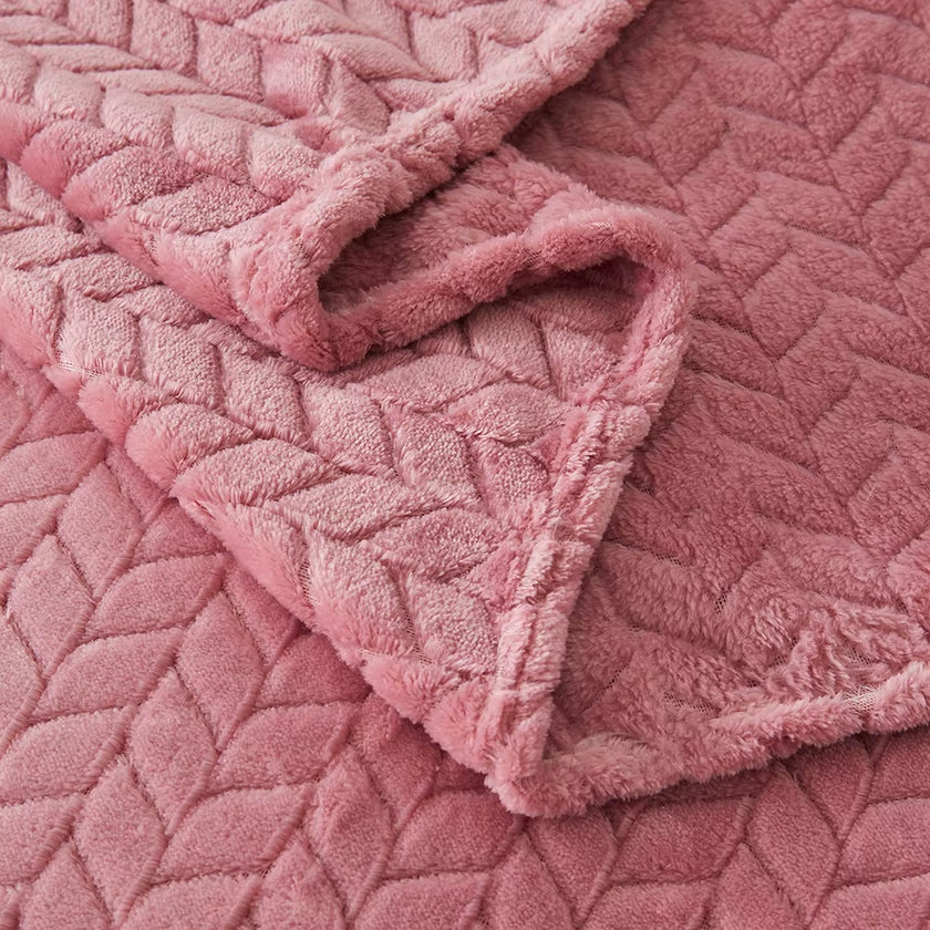 Solid Color Flannel Blanket Bedspread for Air-Condition Room with Machine Washable Faux Fur Sofa Cover Soft Plaid Blankets