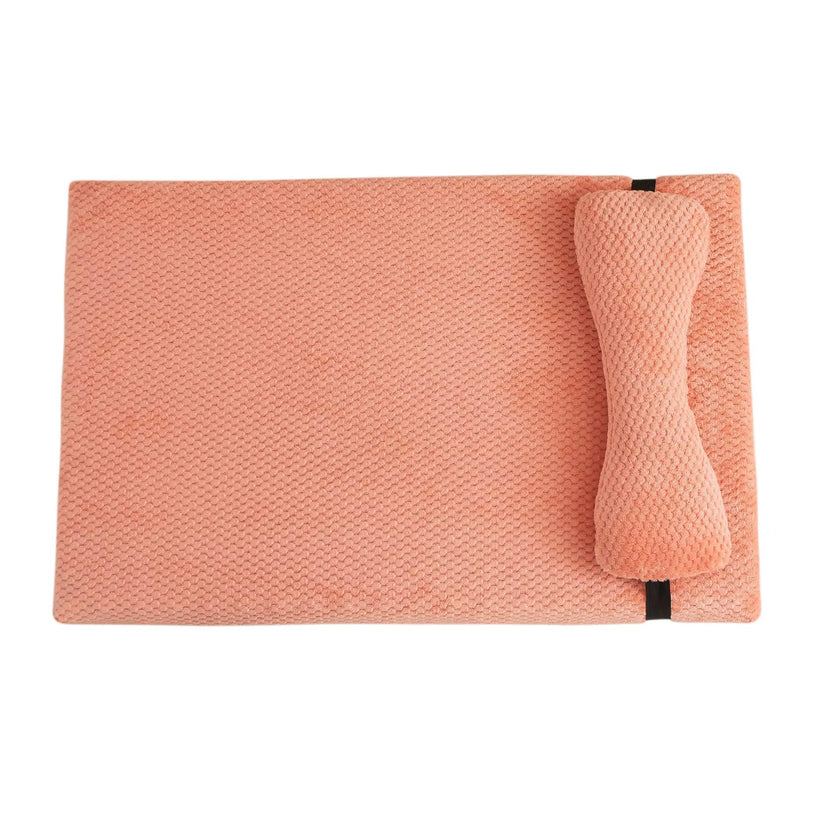 Warm Calming Dog Bed with Pillow Fluffy Plush Dog Mat for Dog with Removable Washable Cover for Large Medium Small Dogs and Cats